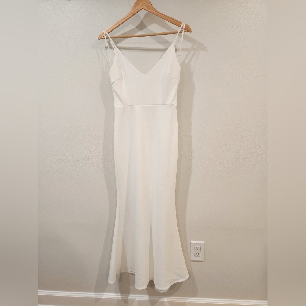 Lulu's Strapless Cream Dress